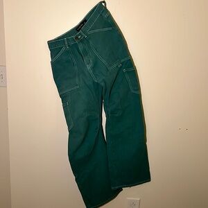 Lioness baggy green cargo jeans. Worn once. Fit amazing.